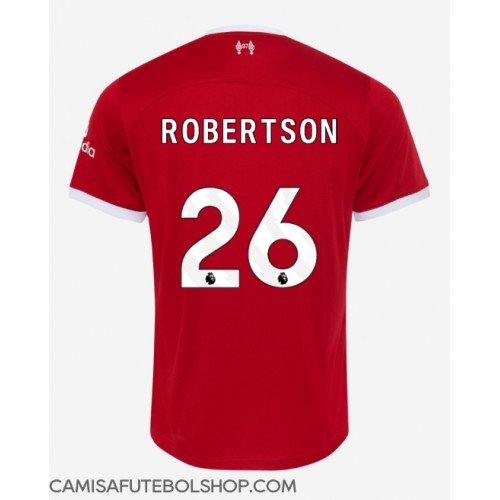 Camisa de time de futebol Liverpool Andrew Robertson #26 Replicas 1º Equipamento 2023-24 Manga Curta